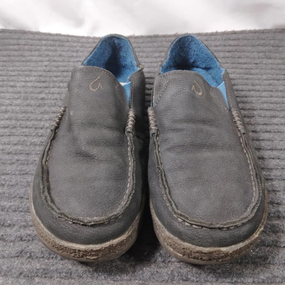 Olukai Moloa Kohana Men Fall Lined Leather Shoes Black